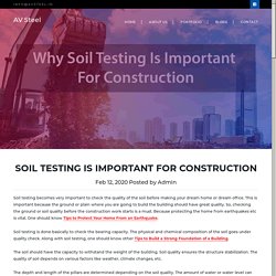 Why Soil Testing is Important for Construction