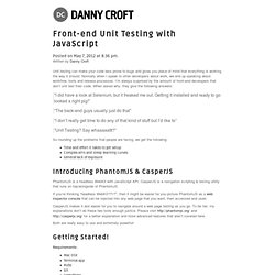 Danny Croft - Web Developer made in Wales but working in London 