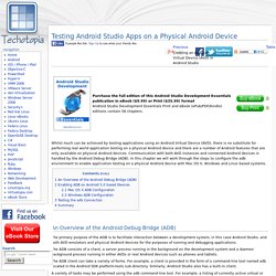 Testing Android Studio Apps on a Physical Android Device