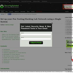 Set up your own Pen-testing/Hacking Lab Network using a Single System