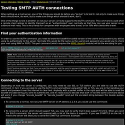 Testing SMTP AUTH connections