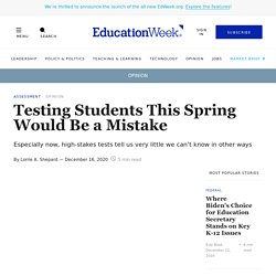 Testing Students This Spring Would Be a Mistake (Opinion)