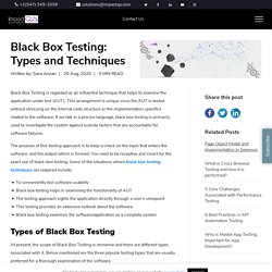 Black Box Testing: Types and Techniques - ImpactQA