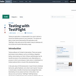 Testing with TestFlight