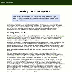 Testing Tools for Python - Doug Hellmann