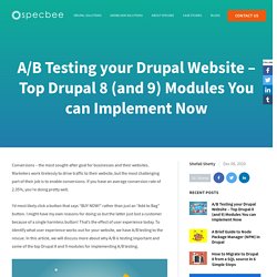 A/B Testing your Drupal Website – Top Drupal 8 (and 9) Modules You can Implement Now
