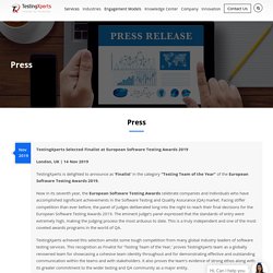 TestingXperts Selected Finalist at European Software Testing Awards 2019