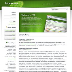 Tetrahymena Genome Database Wiki