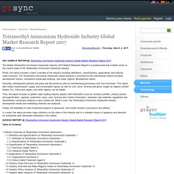Tetramethyl Ammonium Hydroxide Industry Global Market Research Report 2017