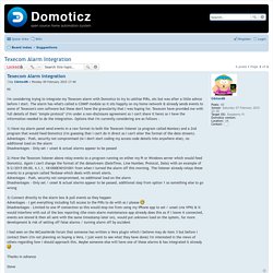Texecom Alarm Integration - Domoticz