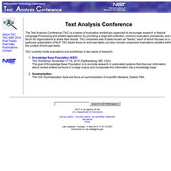 Text Analysis Conference (TAC)