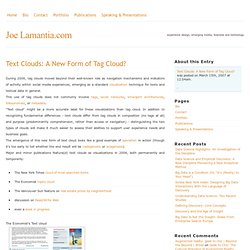 Text Clouds: A New Form of Tag Cloud? — Joe Lamantia.com