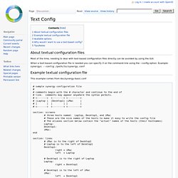 Text Config - Synergy Wiki