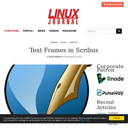 Text Frames in Scribus