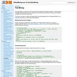 Text Mining - RDataMining.com: R and Data Mining