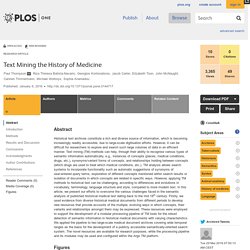 Text Mining the History of Medicine