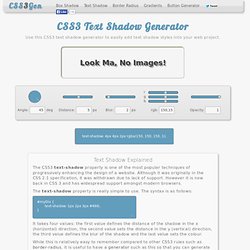 Text Shadow Generator