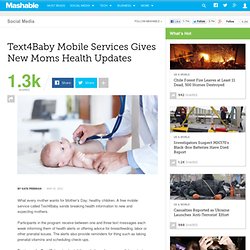 Text4Baby Mobile Services Gives New Moms Health Updates