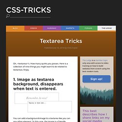 Textarea Tricks