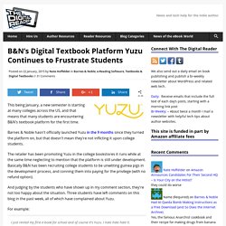 B&N's Digital Textbook Platform Yuzu Continues to Frustrate Students