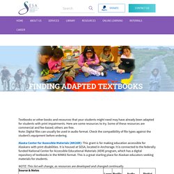 Finding Adapted Textbooks and Other Reading Materials
