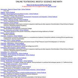 Math and Science Online Textbooks