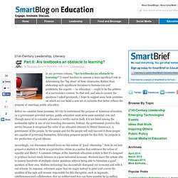 Part II: Are textbooks an obstacle to learning SmartBlogs