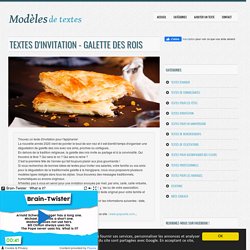 Textes d'invitation - Galette des rois