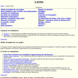 textes et programmes pour le latin