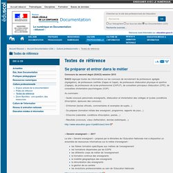 Textes de référence — Documentation (CDI)