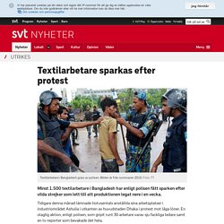 Textilarbetare sparkas efter protest