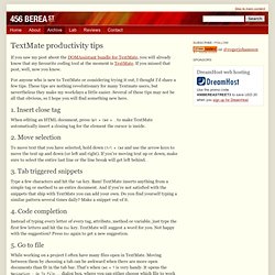 TextMate productivity tips
