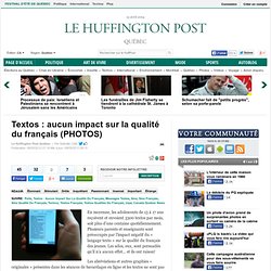 Textos : aucun impact sur la qualité du français