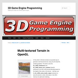 Multi-textured Terrain in OpenGL