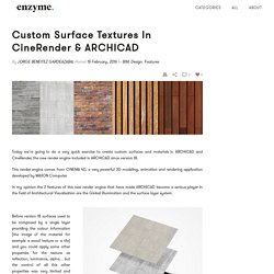Custom Surface Textures in CineRender & ARCHICAD – Enzyme