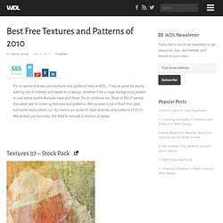 Best Free Textures and Patterns of 2010