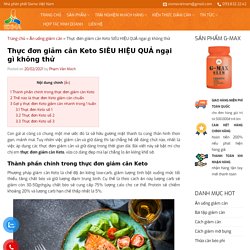 Thực đơn giảm cân Keto SIÊU HIỆU QUẢ ngại gì không thử - SIXMA