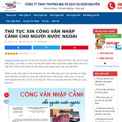 Thủ tục xin công văn nhập cảnh Việt Nam mới nhất 2020