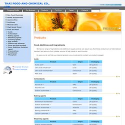 Thai food and Chemical Company Ltd.
