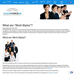 What are “Work Styles”?