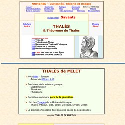 Thalès - biographie