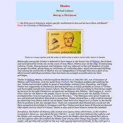 Thales of Miletus, Mathematics and Life