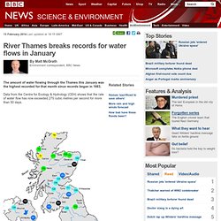 River Thames breaks records for water flows in January