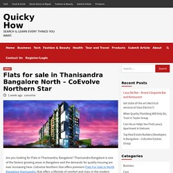 Flats For Sale In North Bangalore - CoEvolve Northern Star