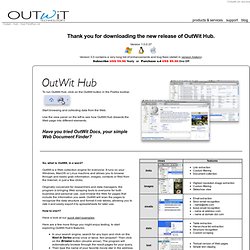 Thank you - OutWit Hub