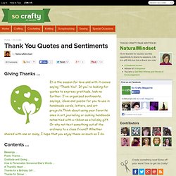 Thank You Quotes and Sentiments