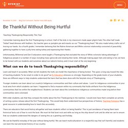 Be Thankful Without Being Hurtful