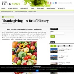 Thanksgiving - A Brief History