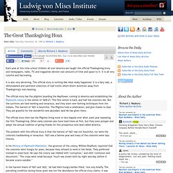 The Great Thanksgiving Hoax - Richard J. Maybury