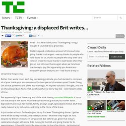 Thanksgiving: a displaced Brit writes…